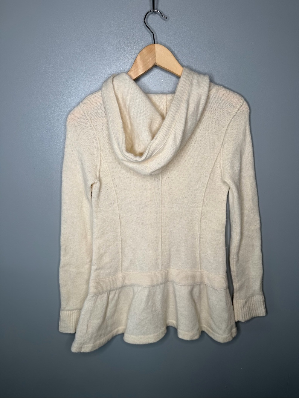 Free People 100% Wool Peplum Full Zip Hoodie - Picture 3 of 10